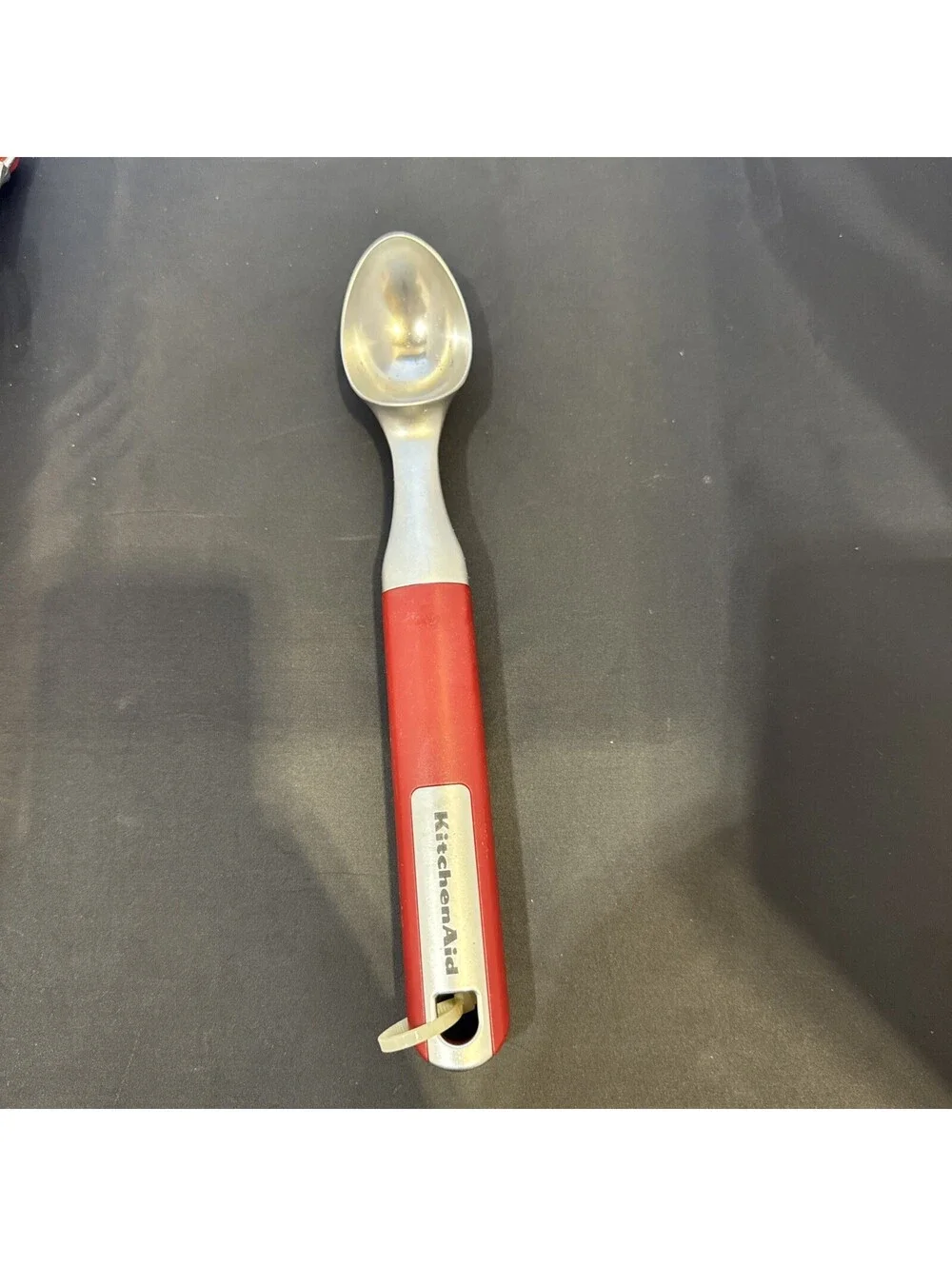 Kitchen Aid Vintage RARE Ice Cream Scoop Stainless & Red Long Handle 10 Inches